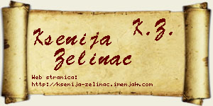 Ksenija Zelinac vizit kartica